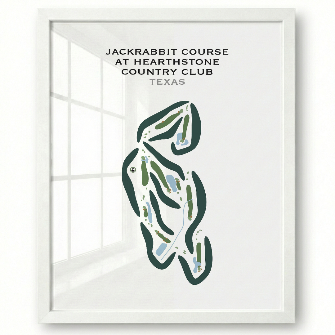 Jackrabbit at Hearthstone Country Club, Texas - Printed Golf Courses