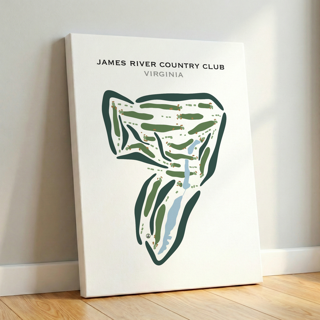 James River Country Club, Virginia - Printed Golf Courses