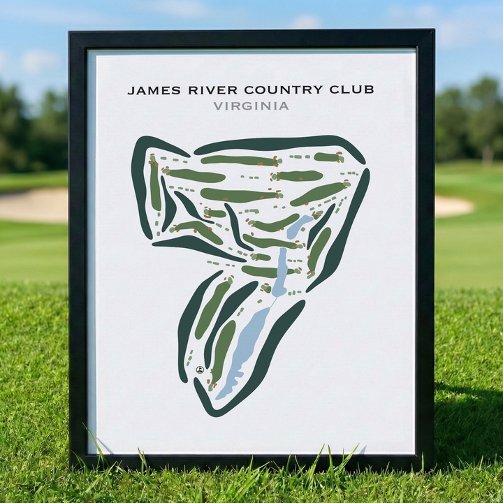 James River Country Club, Virginia - Printed Golf Courses