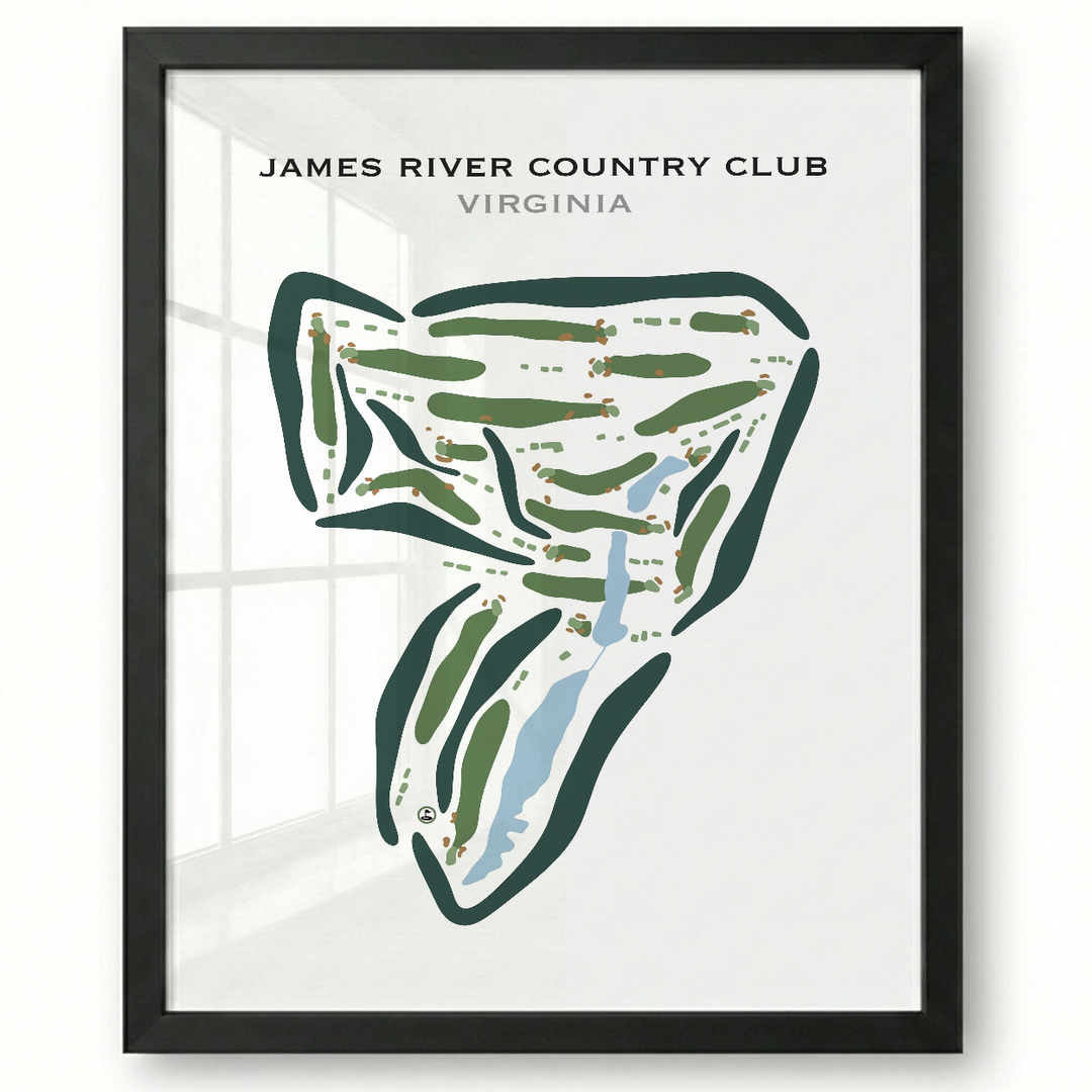 James River Country Club, Virginia - Printed Golf Courses