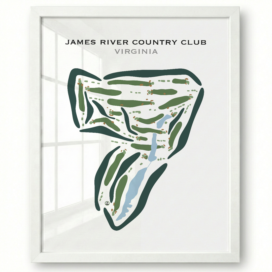 James River Country Club, Virginia - Printed Golf Courses
