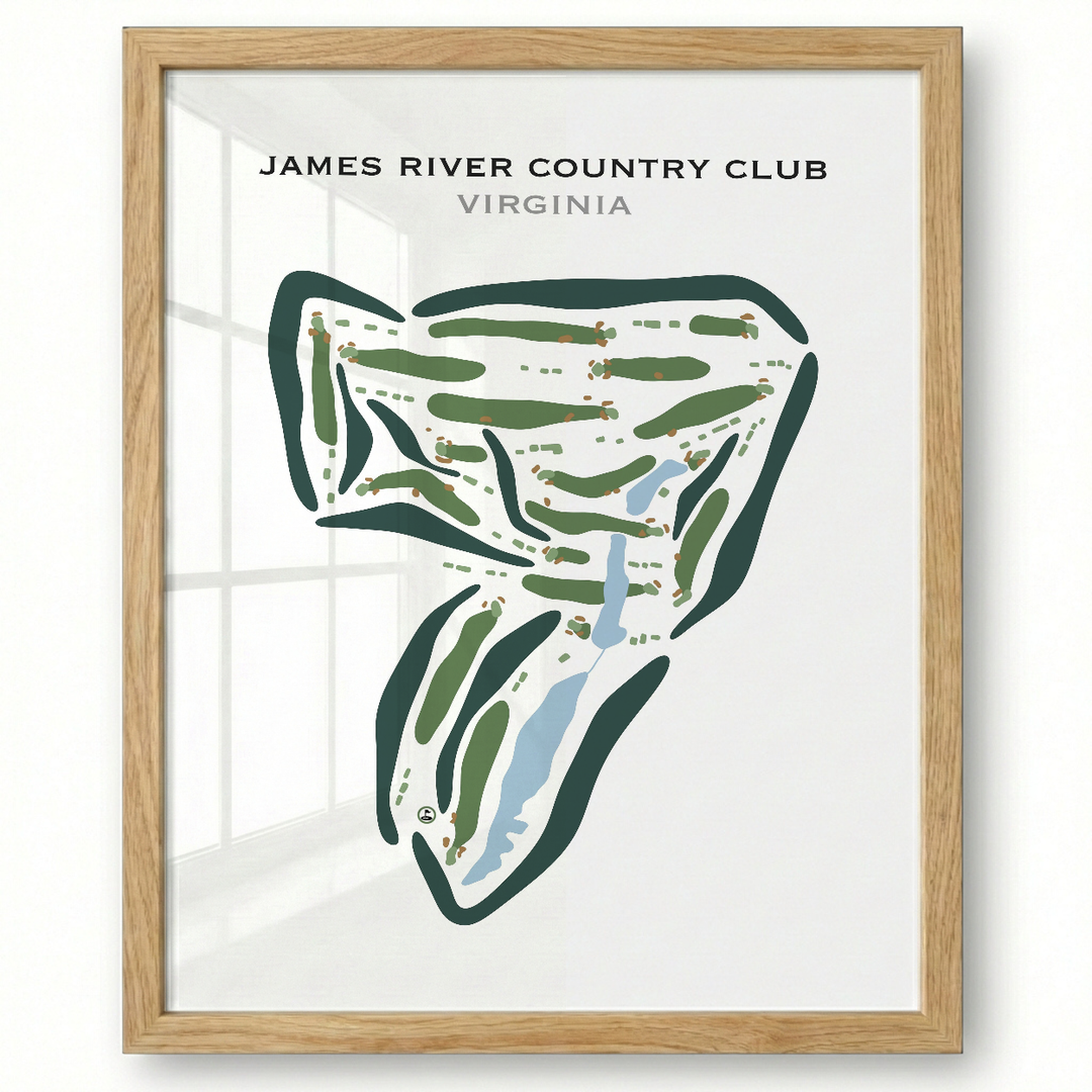 James River Country Club, Virginia - Printed Golf Courses