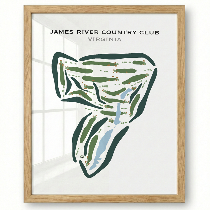 James River Country Club, Virginia - Printed Golf Courses