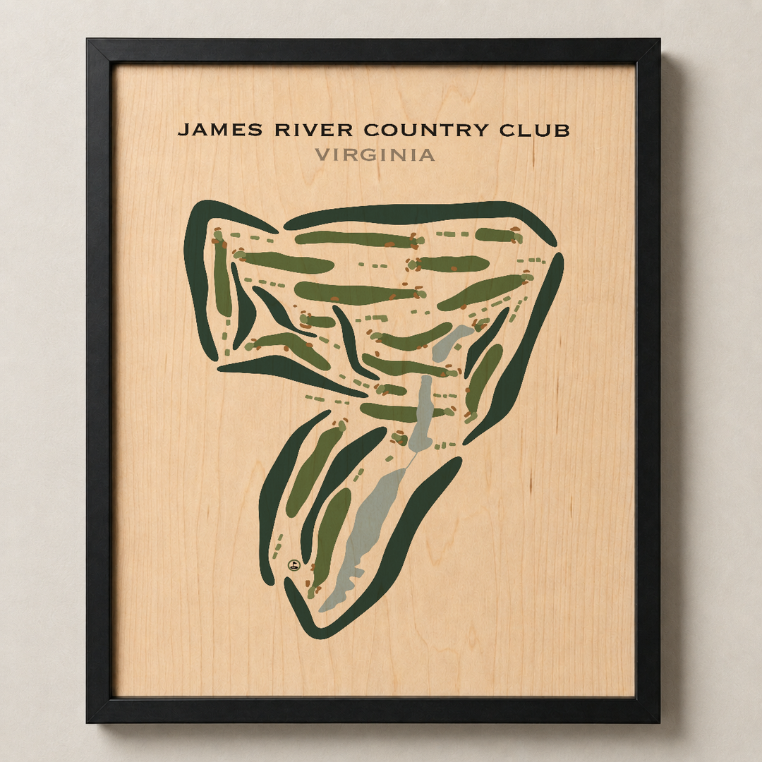James River Country Club, Virginia - Printed Golf Courses