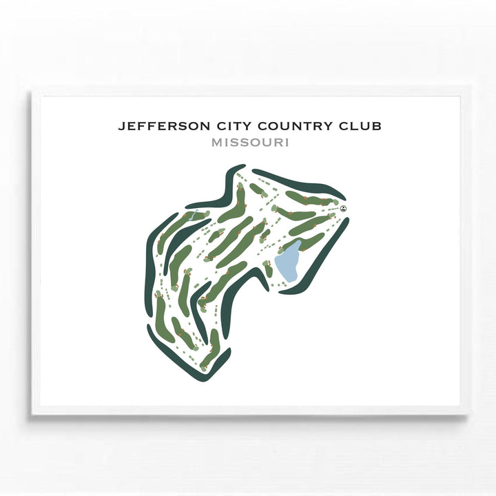 Jefferson City Country Club, Missouri - Printed Golf Course