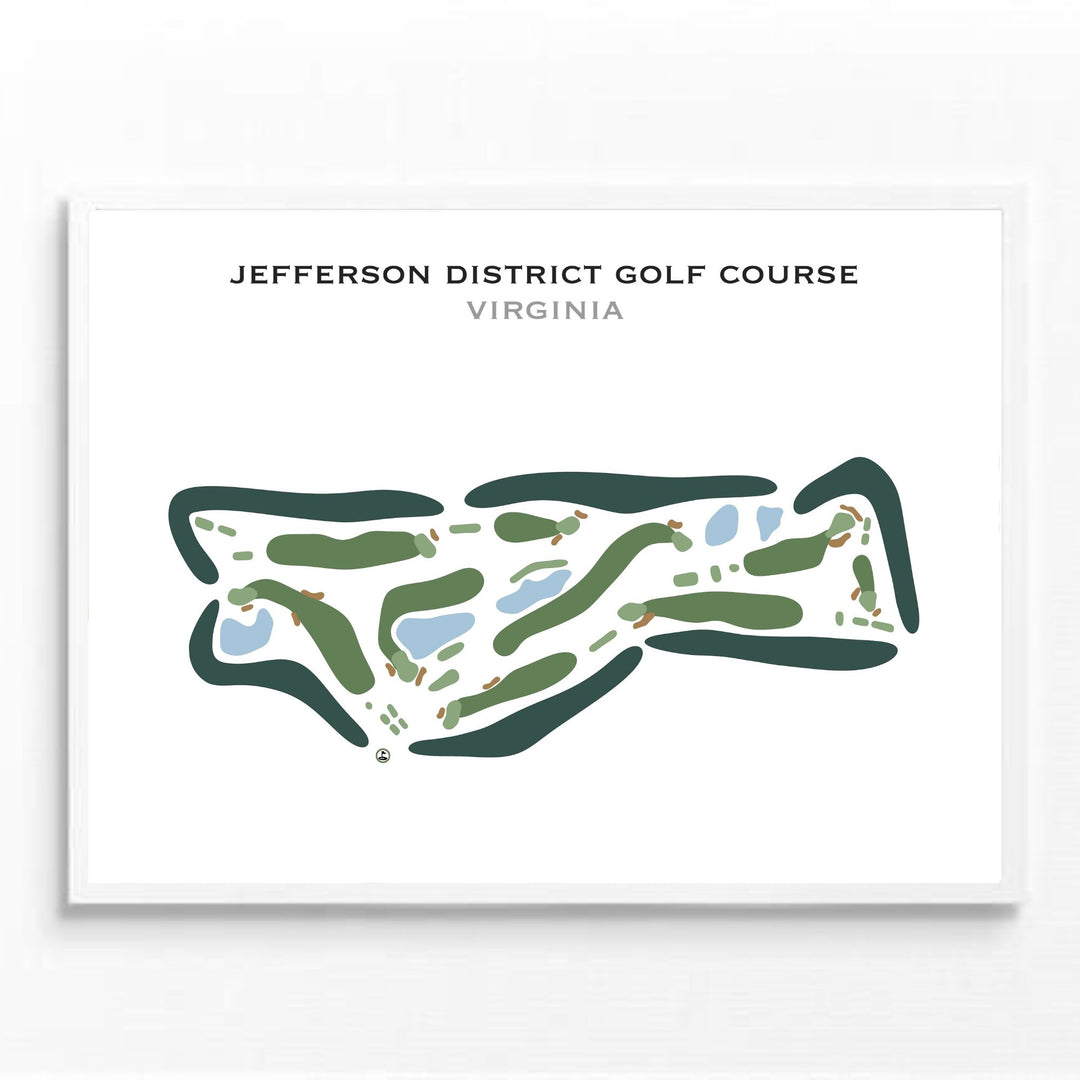 Jefferson District Golf Course, Virginia - Printed Golf Courses