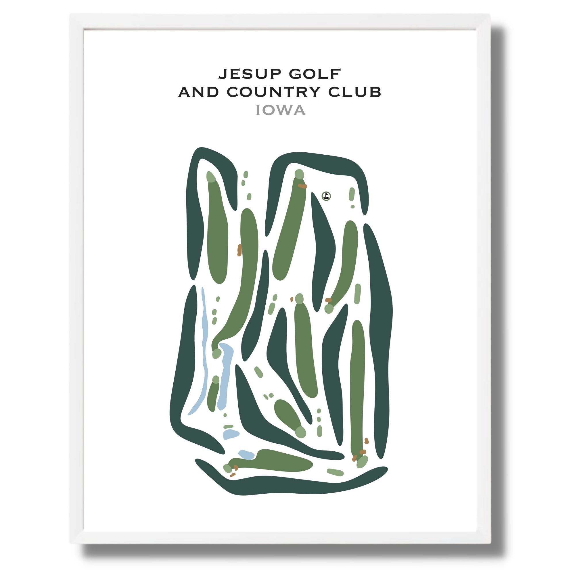 Buy the best printed golf course Jesup Golf Country Club Iowa Golf