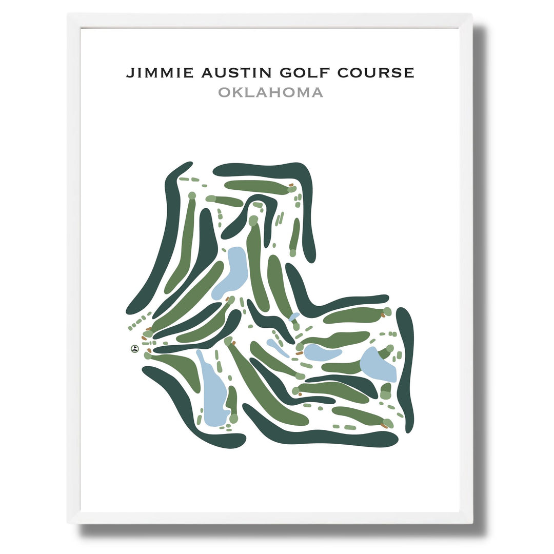 Jimmie Austin Golf Course, Oklahoma - Printed Golf Course