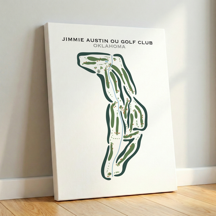 Jimmie Austin OU Golf Club, Oklahoma - Printed Golf Courses