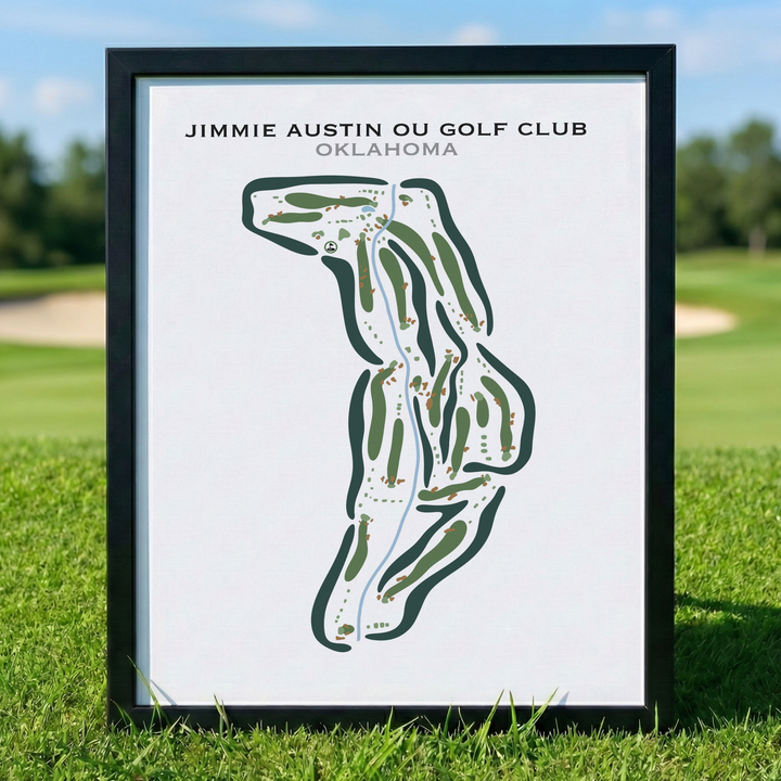 Jimmie Austin OU Golf Club, Oklahoma - Printed Golf Courses