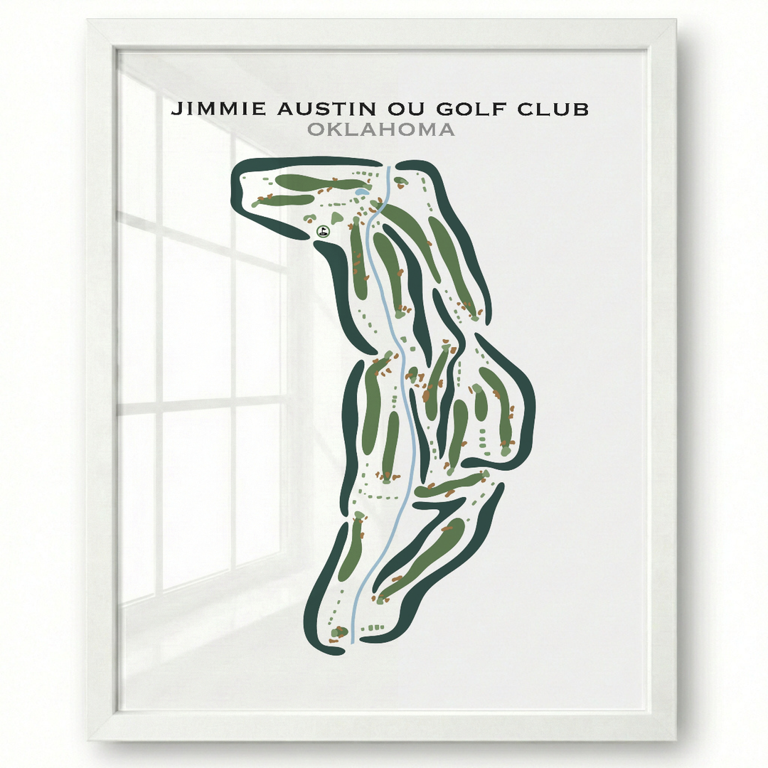 Jimmie Austin OU Golf Club, Oklahoma - Printed Golf Courses