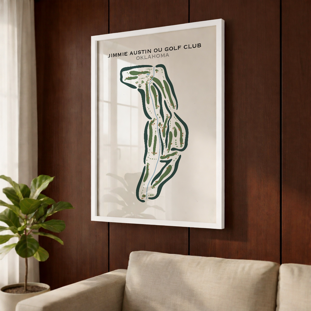 Jimmie Austin OU Golf Club, Oklahoma - Printed Golf Courses