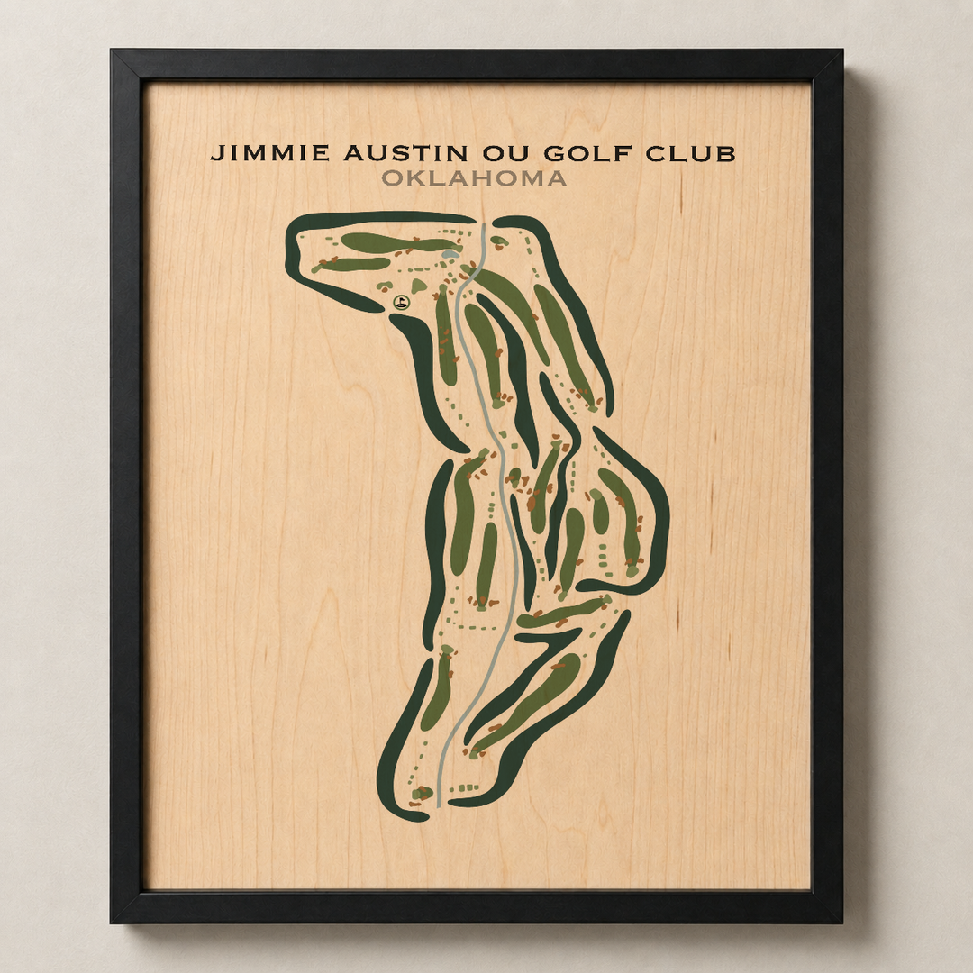 Jimmie Austin OU Golf Club, Oklahoma - Printed Golf Courses