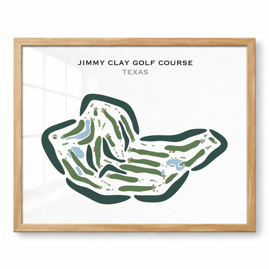 Jimmy Clay Golf Course, Texas - Printed Golf Courses
