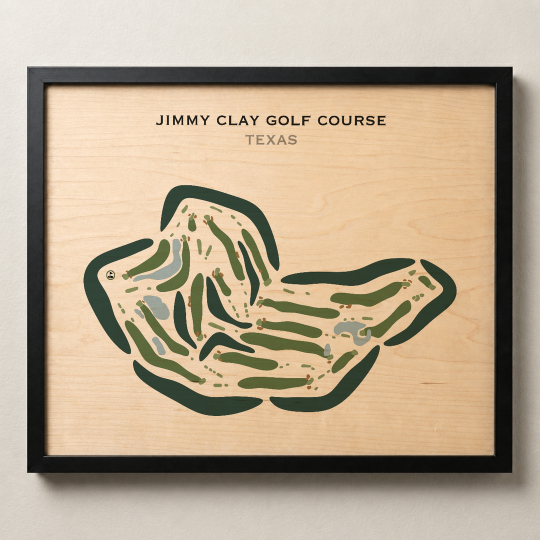 Jimmy Clay Golf Course, Texas - Printed Golf Courses
