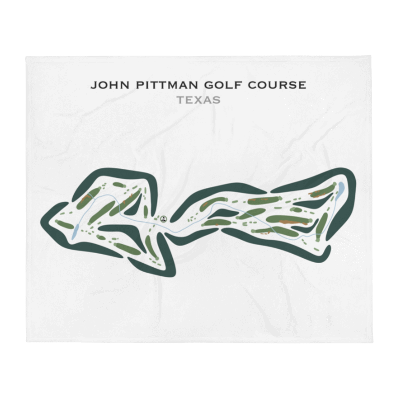 John Pitman Golf Course, Texas - Printed Golf Courses