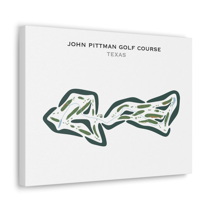 John Pitman Golf Course, Texas - Printed Golf Courses