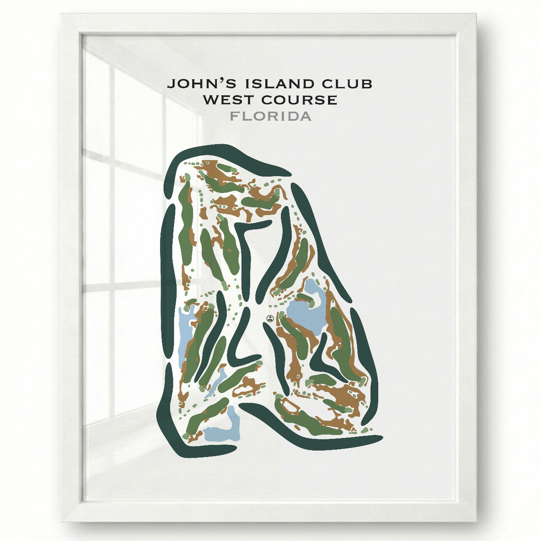 John's Island Club West Course, Florida - Printed Golf Course