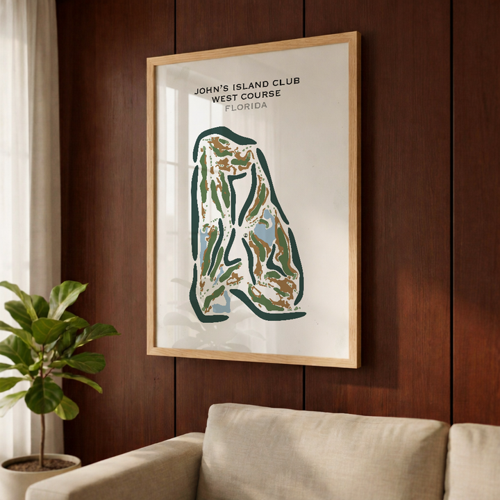 John's Island Club West Course, Florida - Printed Golf Course