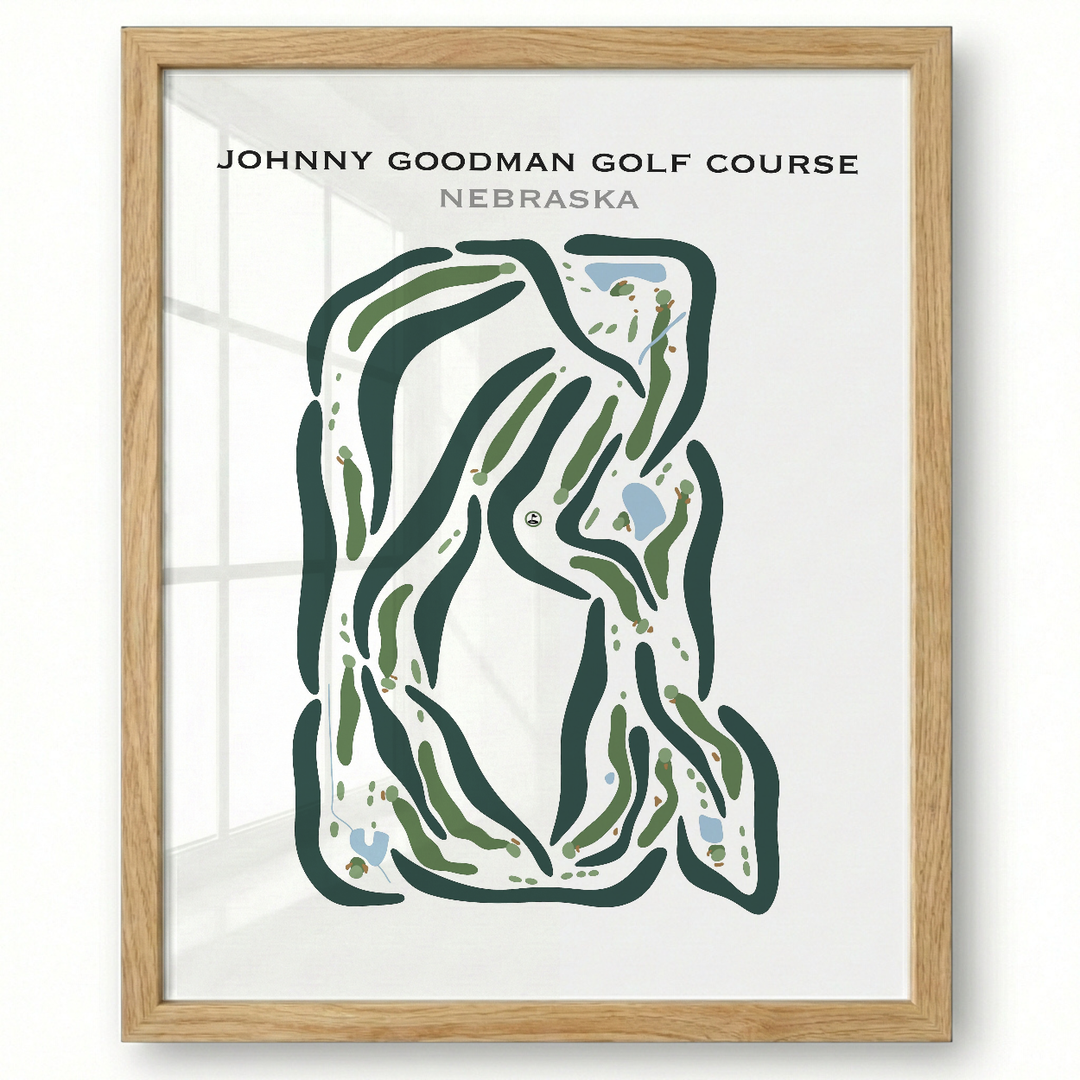 Johnny Goodman Golf Course, Nebraska - Printed Golf Courses