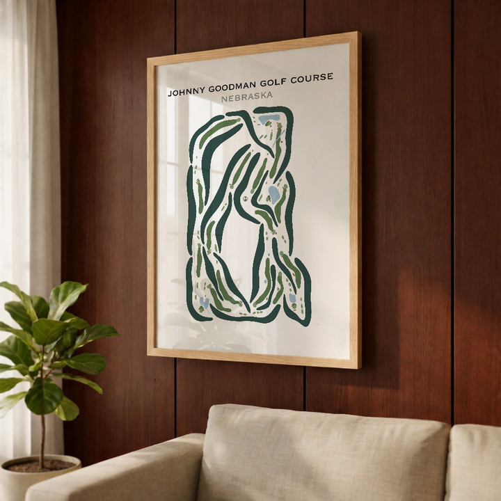 Johnny Goodman Golf Course, Nebraska - Printed Golf Courses