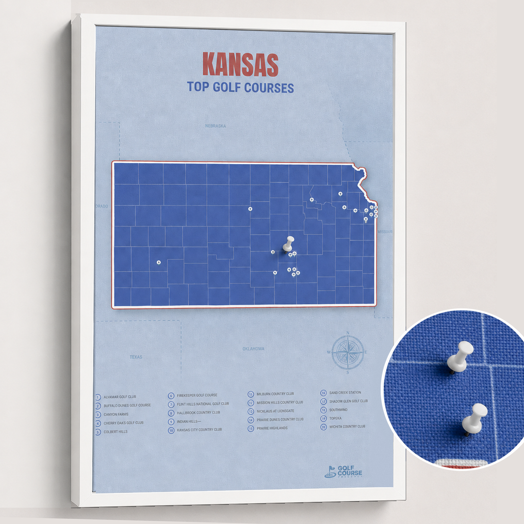 Map of Kansas Golf Courses