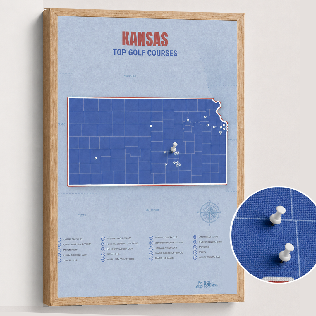 Map of Kansas Golf Courses