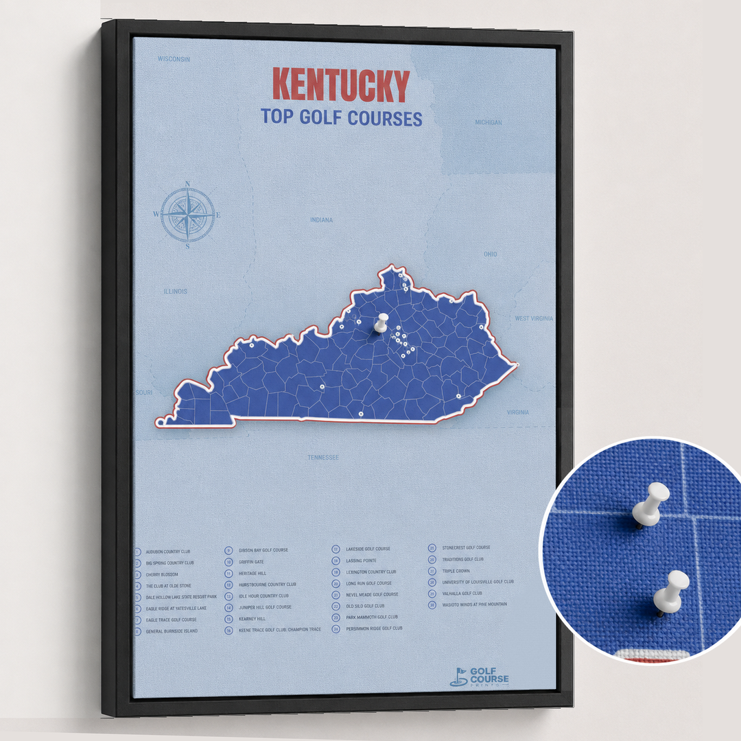 Map of Kentucky Golf Courses