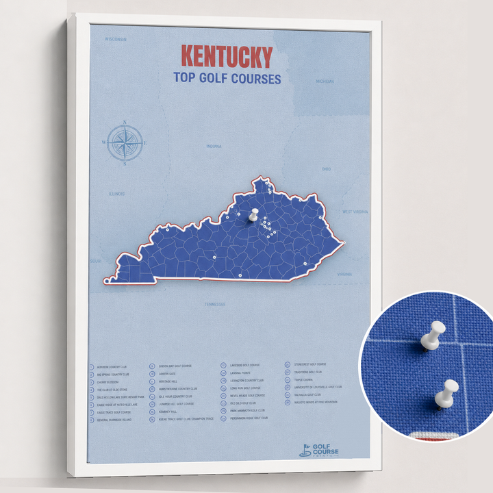 Map of Kentucky Golf Courses