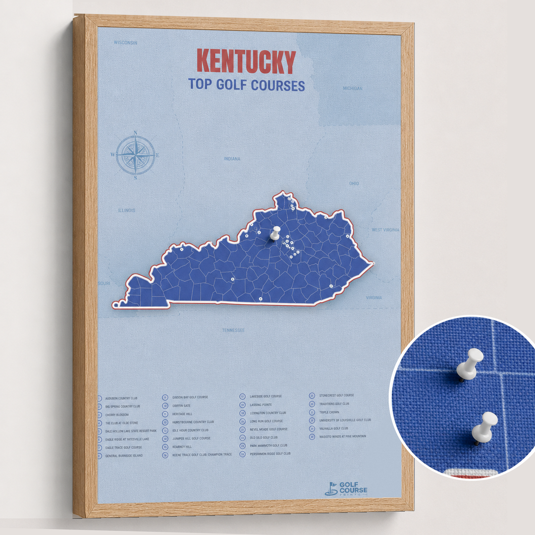 Map of Kentucky Golf Courses
