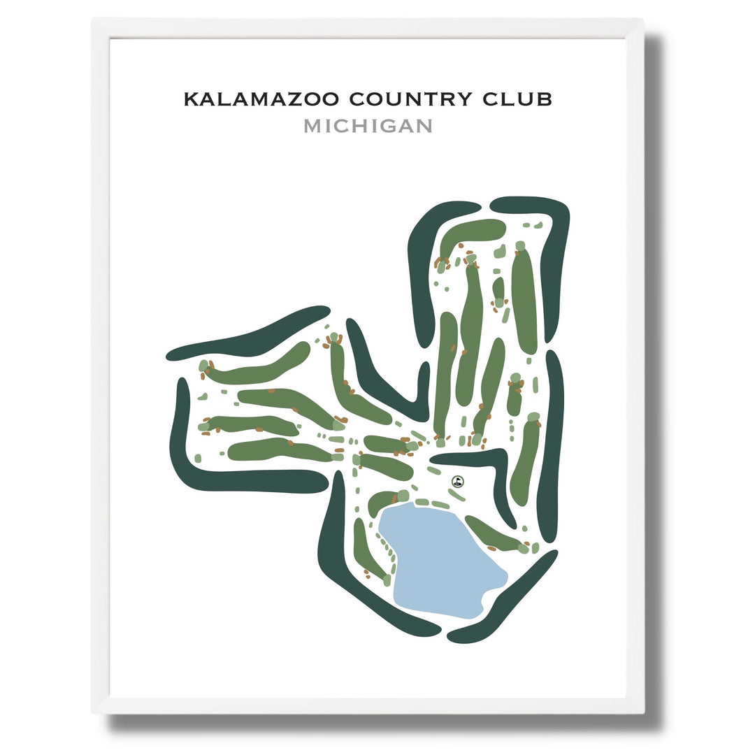 Kalamazoo Country Club, Michigan - Printed Golf Courses