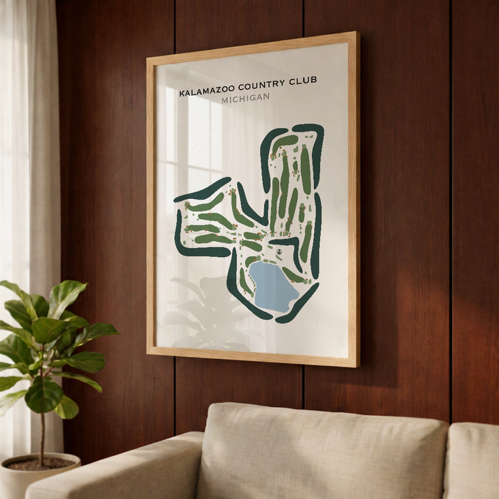Kalamazoo Country Club, Michigan - Printed Golf Courses