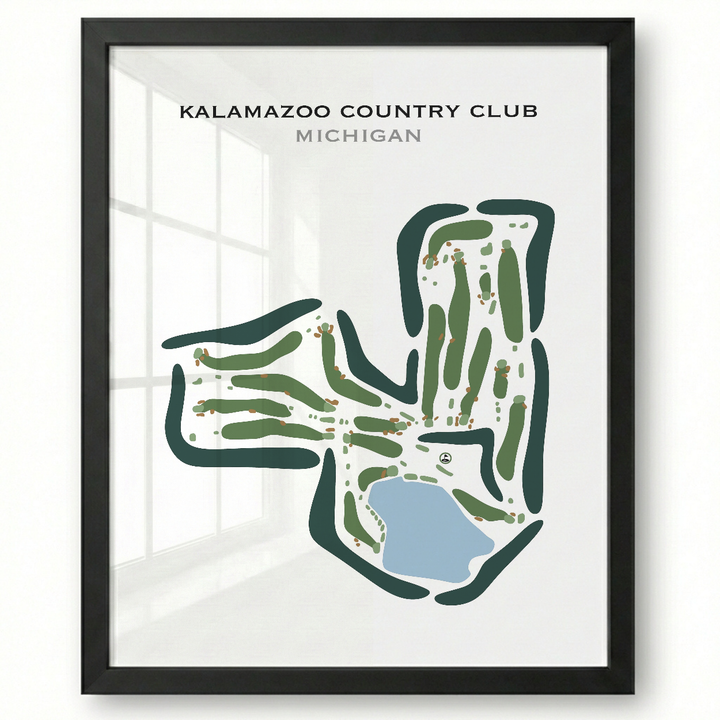 Kalamazoo Country Club, Michigan - Printed Golf Courses