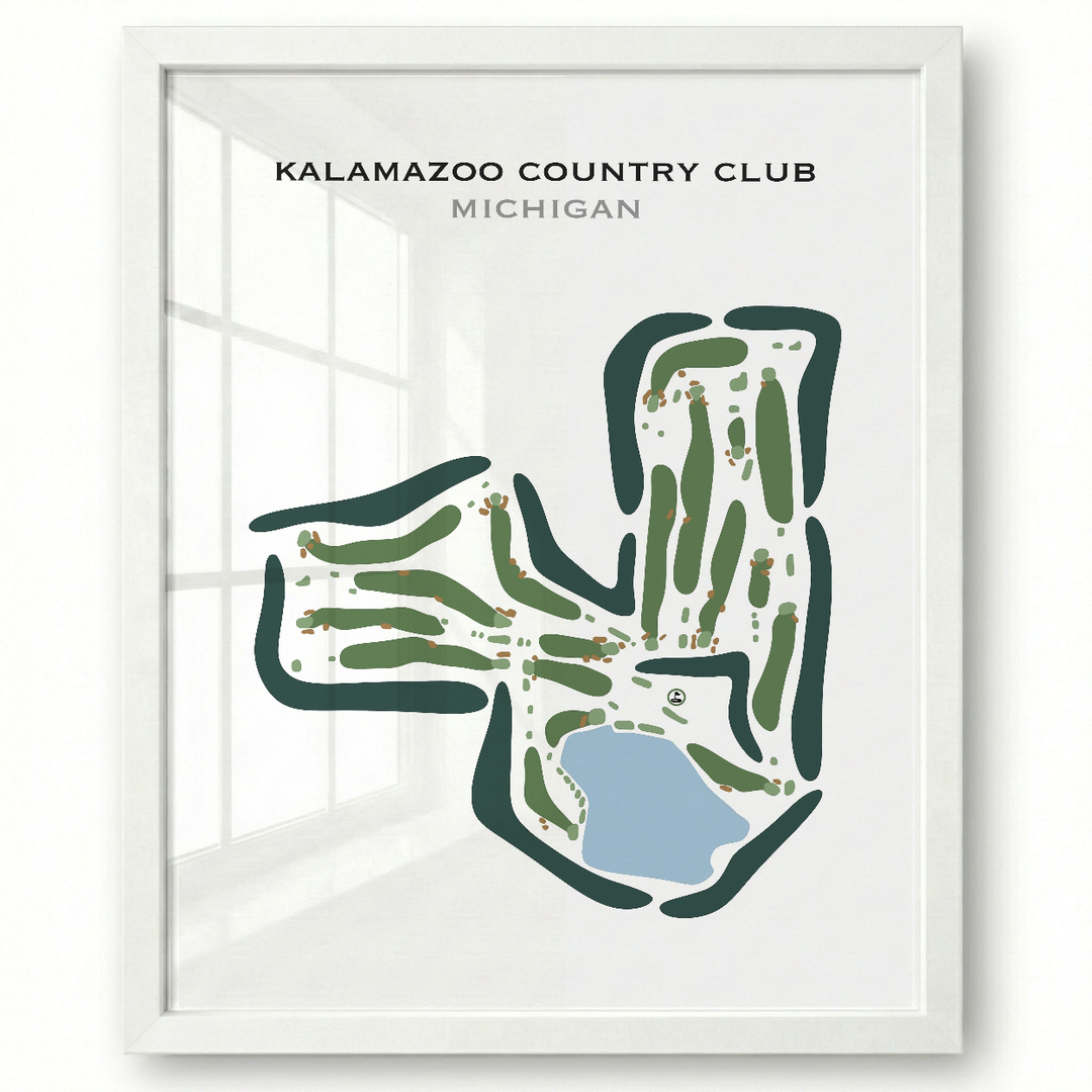 Kalamazoo Country Club, Michigan - Printed Golf Courses