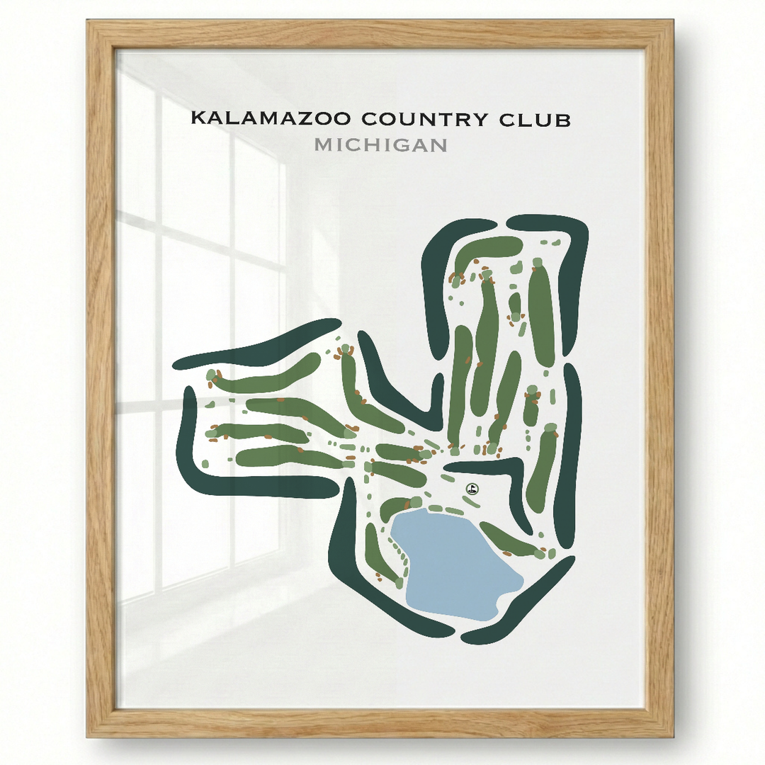 Kalamazoo Country Club, Michigan - Printed Golf Courses