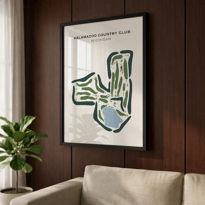 Kalamazoo Country Club, Michigan - Printed Golf Courses