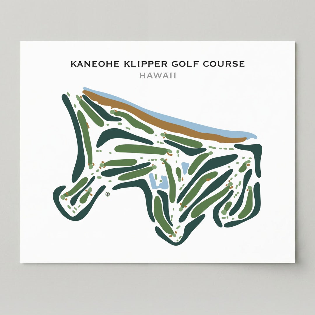 Kaneohe Klipper Golf Course, Hawaii - Printed Golf Course
