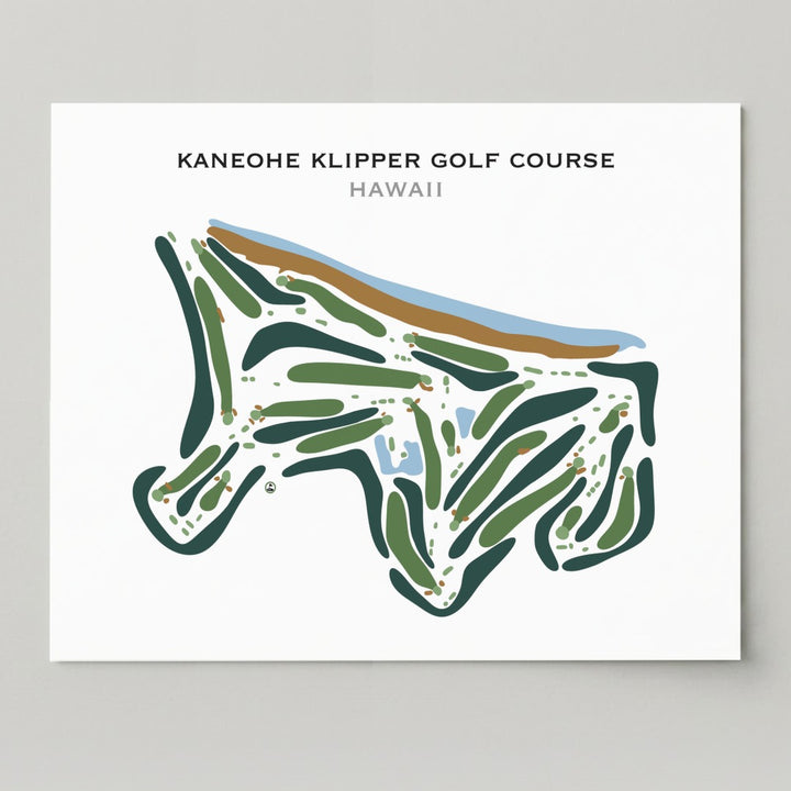 Kaneohe Klipper Golf Course, Hawaii - Printed Golf Course
