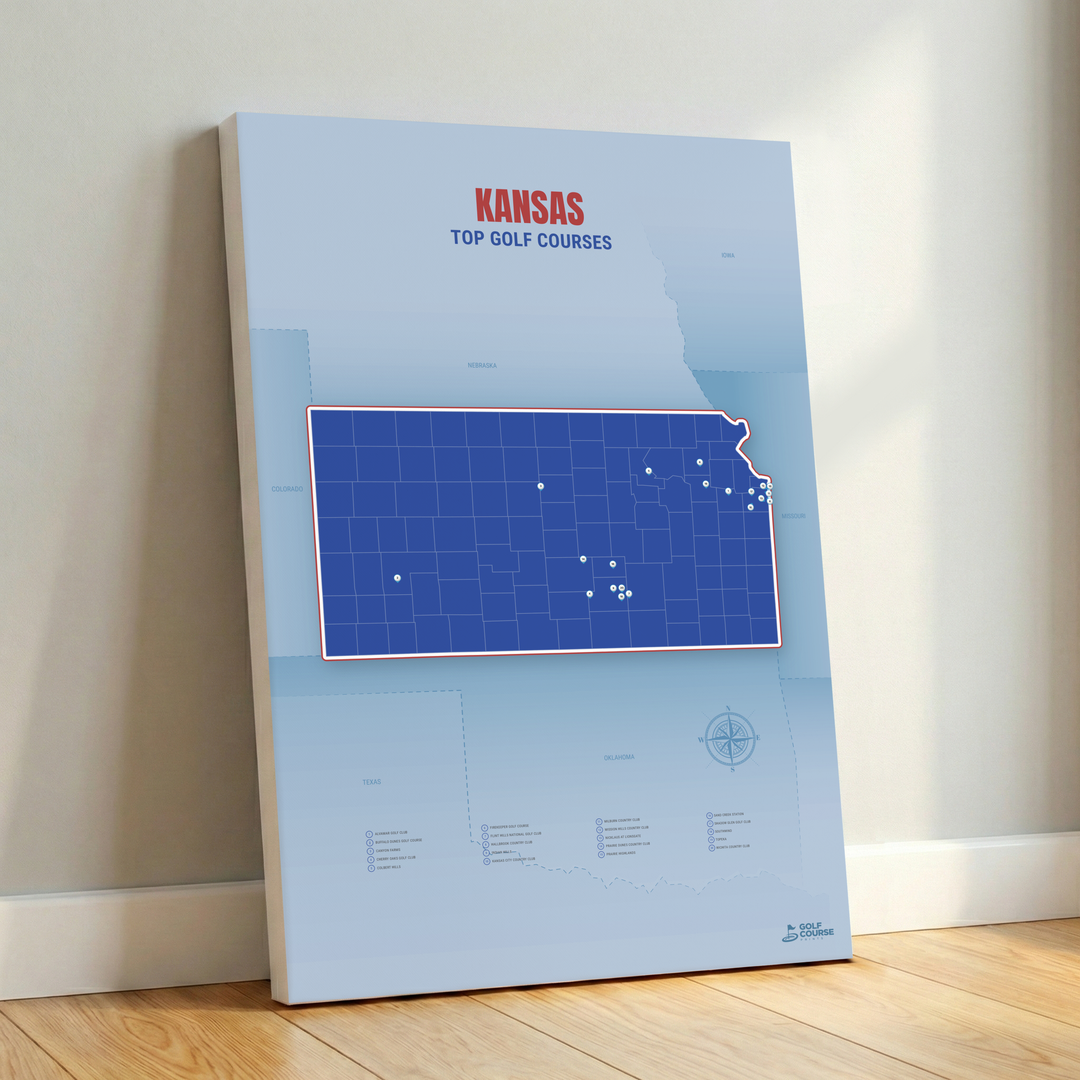 Map of Kansas Golf Courses