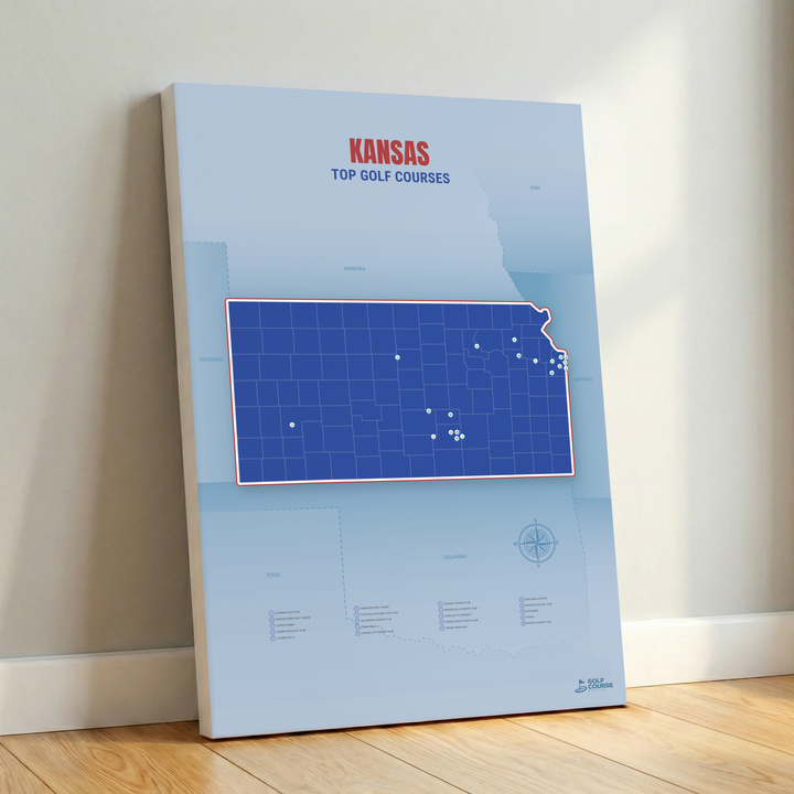Map of Kansas Golf Courses