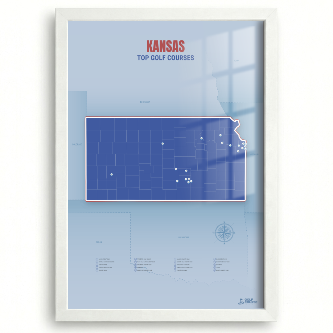 Map of Kansas Golf Courses