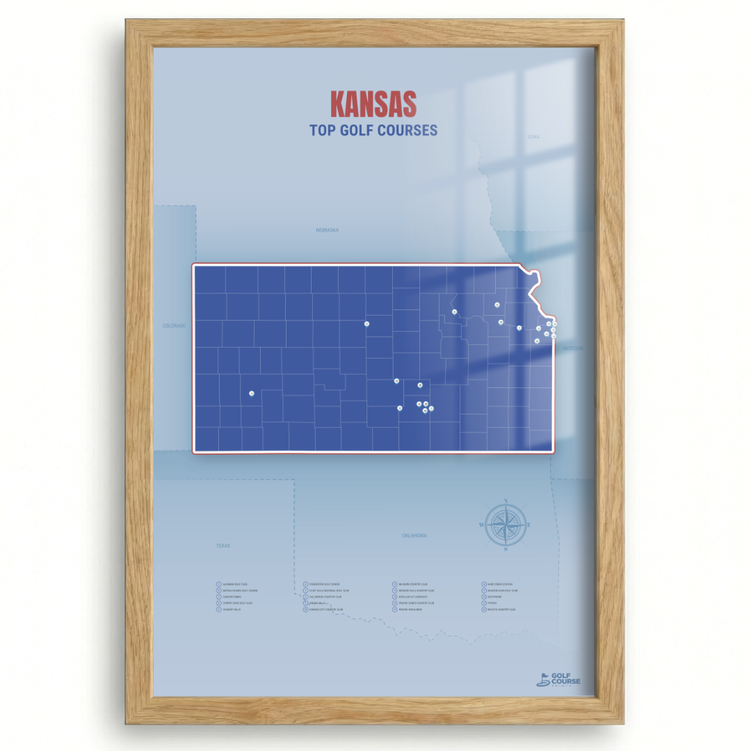 Map of Kansas Golf Courses