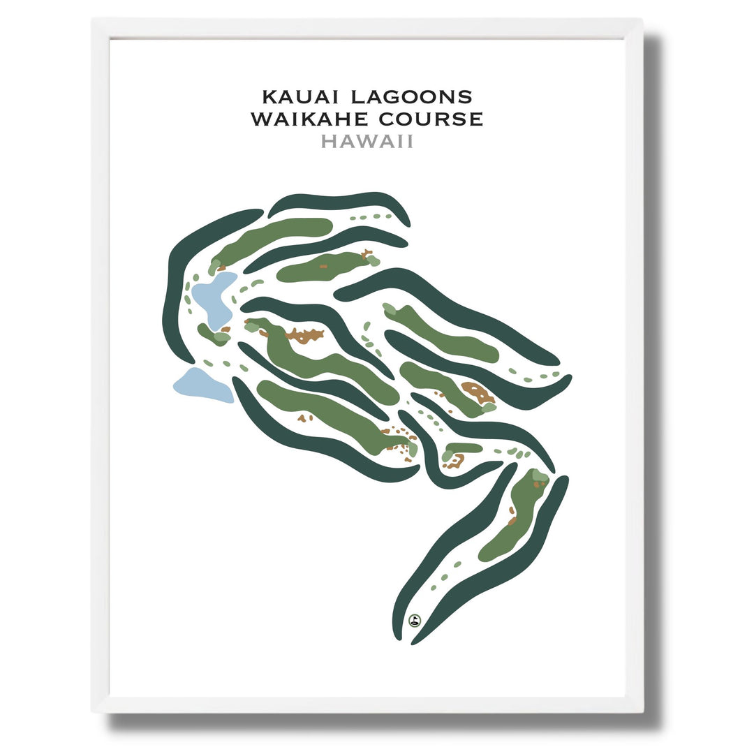 Kauai Lagoons Kiele Waikahe Course, Hawaii - Printed Golf Courses