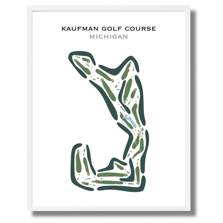 Kaufman Golf Course, Michigan - Printed Golf Courses