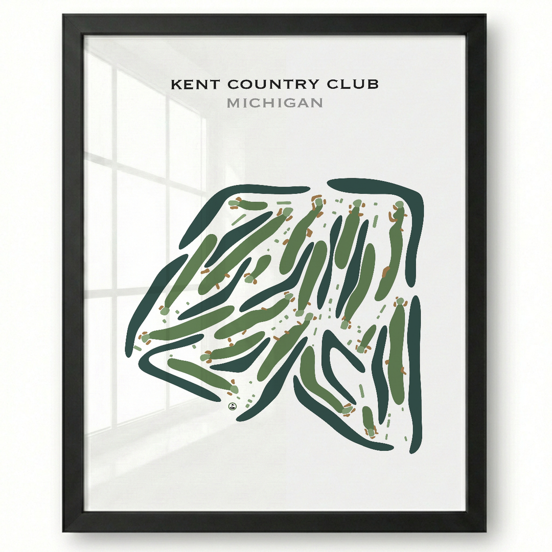 Kent Country Club, Michigan - Printed Golf Course