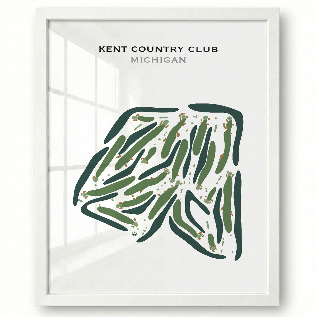 Kent Country Club, Michigan - Printed Golf Course