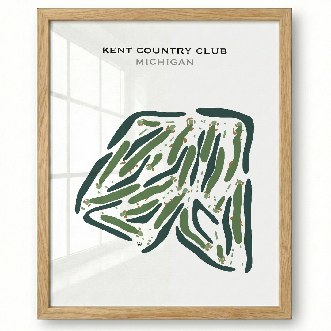 Kent Country Club, Michigan - Printed Golf Course