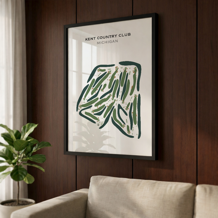 Kent Country Club, Michigan - Printed Golf Course
