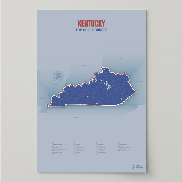 Map of Kentucky Golf Courses