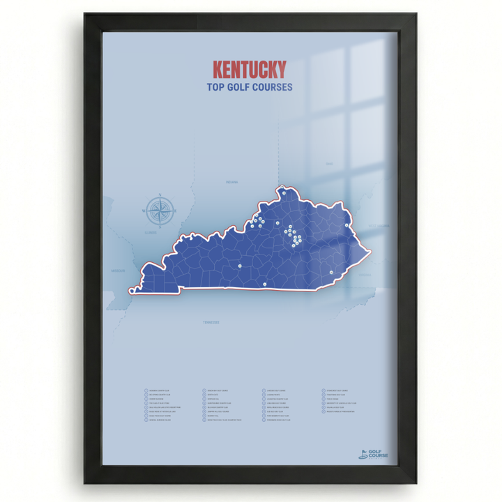 Map of Kentucky Golf Courses
